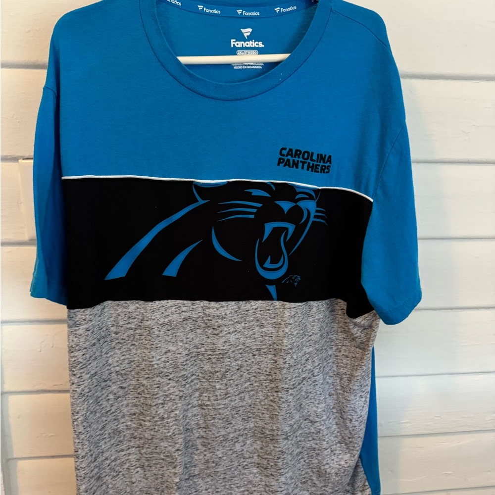 Fanatics Carolina Panthers Blue and Gray T-Shirt